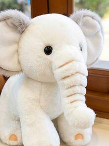 POKOJA LAND 1PC Standing Ivory Elephant Plush Doll,Cute Kawaii Adorable Funny Grey Trim Ear Animal,As Home/Room/Bedroom/Car Decor,Desk&Travel Plush,Backpack Charm,Collectible,Plush Doll,Perfect/Birthday/Christmas/Holiday Gift. - Multicolor - View 4