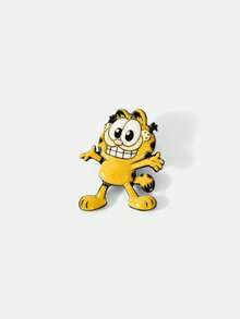 GARFIELD | SHEIN 一套全新創意卡通動物圖案印花胸針，IP聯名設計，可愛個性化，簡約大方，也可作為飾品使用，適合各種派對、音樂會、節日，精美禮物 - 黃色 - 查看 4