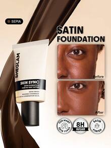 SHEGLAM Skin Sync Satin Foundation-Sepia - Sepia - View 1