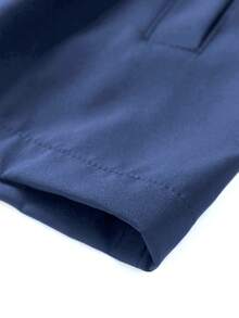 Manfinity Homme Men's Solid Color Decorative Zipper Long Sleeve Fashion Jacket - Royal Blue - View 8