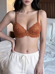 Napfluff 3 件套女士内衣蕾丝文胸带钢圈 - 彩色 - 查看 4