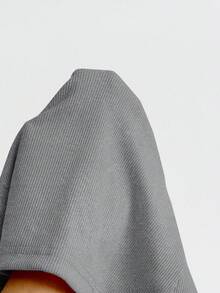 Soleia Camiseta de punto acanalado blanco con volantes WYWH Vacation - Gris - Ver 5