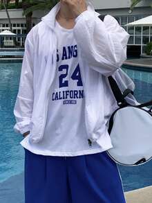 DAZY Men's Letter Print Tank Top And Shorts Set, Summer - Multicolor - View 4