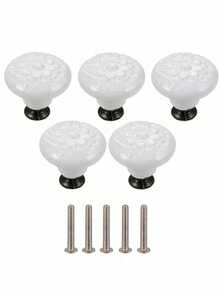 2/5pcs Drawer Knobs, Highly Attractive Cabinet Knob Pull Minimalist Handle , Stainless Steel Porcelain Ceramic Kitchen Cabinet Vintage Handle, Cabinet Bathroom Modern Door Handle,Kitchen Creative Drawer Furniture Hardware - multicolor - View 20