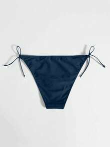 Swim Vcay Quần bikini nữ buộc dây bên màu trơn phong cách tối giản cho đi biển nghỉ mát mùa hè - Màu xanh ngọc - Xem 2