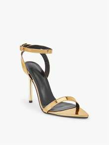 Glitzique Elegant Solid Color High Heel Shoes, Comfortable & Fashionable For Indoor & Outdoor, Party Wear, Spring/Summer,Stiletto Heels - Gold - View 5