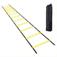 Football Training Equipment Set: Includes Agility Ladder And Marker Discs. Soft Ladder For Footwork, Speed And Agility Training. Ideal For Football, Basketball And Physical Workouts, Practical Sports Auxiliary Gear. - Multicolor - View 2