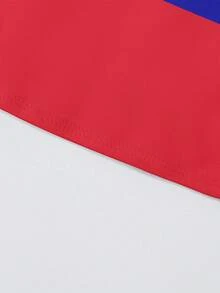 Resyla Atasan Tanpa Lengan Model Halter Neck Kasual Motif Bendera Y2K 2 In 1 Gaya Sepak Bola untuk Penggemar Sepak Bola - MultiWarna - View 4