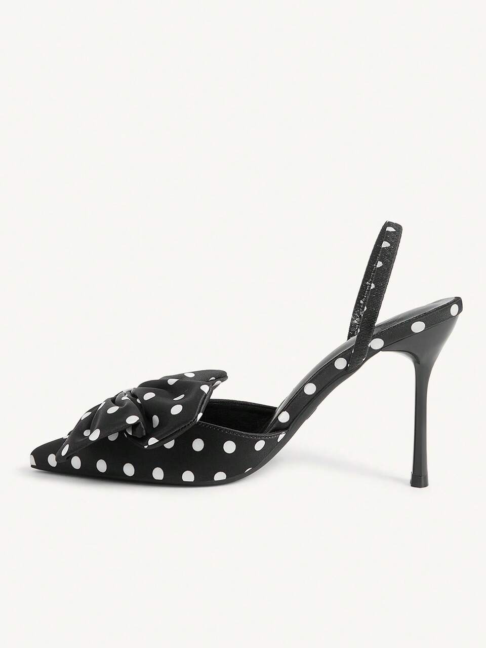 CUCCOO CHICEST Women's Pointed Stilettos, Elegant And Simple Polka Dot Sardines, Black High-End Overshoes