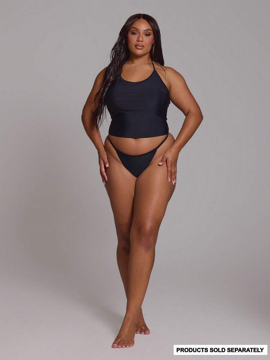 MUSERA Tops bikini de talla grande - Negro - Ver 1
