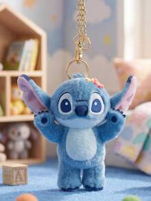 Disney Disney Genuine Lilo & Stitch Children's Plush Toys, Plush Keychains, Bags, Accessories, Small Hangings, And Birthday Gifts - Blue Station Stitch Pendant - View 4