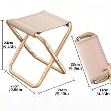 Cirelle 1pc Folding Camping Chair – Portable Compact Outdoor Chair With Lightweight Sturdy Frame, Outdoor Essentials For Beach, Fishing, Gardening & Travel, Space-Saving Design - Multicolor - View 9