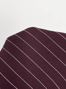 Feyla Nuevo Conjunto de Ropa Diaria Versátil Elegante de Estilo Coreano con Manga Corta Fruncida y Efecto Estilizador para el Trabajo - Burdeos - Ver 8