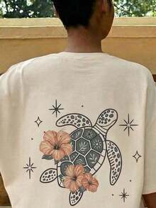 Kids Tween Girl Casual Minimalist Cartoon Pattern Short Sleeve T-Shirt & Shorts 2 Pieces Set, Suitable For Summer - Multicolor - View 3
