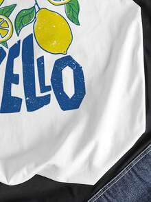Manfinity Dauomo Men's Casual Vacation Style Lemon Print Hooded Tank Top , White , Suitable For Summer And Vacation Wear , Exquisite Design , Summer Essential , Fashionable, Showcasing Personalized - White - View 8