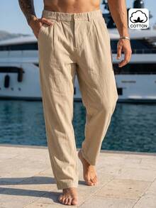 VENTUSAIL Men's Spring/Autumn Minimalist Classic Casual Pants Suitable For Outings And Daily Wear, Holiday - Grey - View 4