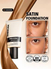 SHEGLAM Skin Sync Satin 粉底液-Cashew - Cashew - 查看 1