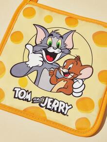 TOM & JERRY X SHEIN 1/2 PC Cute Cartoon Print Kitchen Insulation Set, Oven Gloves/Insulation Mat, A Must For Kitchen Baking, Effectively Isolating Heat Sources, Single/Combination - View 5