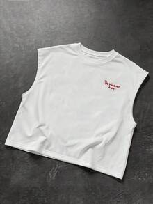 PAVTROS Men's Young Towel Embroidery Tank Top - White - View 3