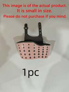 1pc Adjustable Sink Hanging Drain Basket, Suction Cup Sponge Holder For Kitchen Utensils & Fruits - Multicolor - View 5