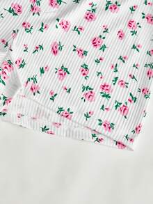 Lowkey Lull Ribbed Floral Bud Elastic Comfortable Minimalist Faux Fly Comfortable Women's Boxer Briefs - Multicolor - View 4