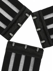 Accesorio de ropa interior de talla grande (conjunto de 3 piezas de ganchos para ropa interior) - Negro - Ver 6