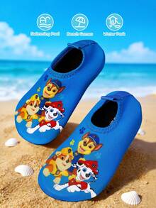 SHEIN | PAW Patrol 幼兒與兒童戶外運動休閒防滑水鞋，舒適透氣可愛卡通圖案沙灘鞋，男孩訓練鞋 - 深藍 - 查看 2