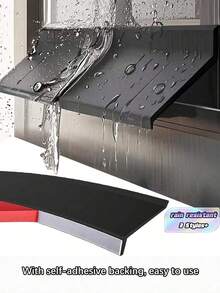1pc Self-Adhesive Window Rain Deflector, Outdoor Windproof And Rainproof Barrier, Water-Blocking Strip For Sliding Windows, Exterior Plastic Insulation Board At Window Sills, Bathroom Decorative Items, Cuttable - Multicolor - View 1