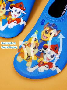 SHEIN | PAW Patrol 幼兒與兒童戶外運動休閒防滑水鞋，舒適透氣可愛卡通圖案沙灘鞋，男孩訓練鞋 - 深藍 - 查看 3