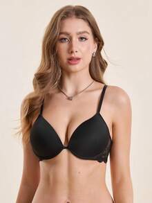 Hourtrue 3pcs Women's Lace Trim Underwire Bra - Multicolor - View 3