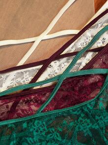 Divavoom Plus Size Lace Panties 3-Pack - Multicolor - View 4
