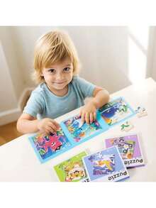 New Three-In-One Progressive Difficulty Magnetic Spell Book, Suitable For Children Over 3 Years Old, Puzzle Logic Development Puzzle Toys, Children's Day/Birthday Gift - Multicolor - View 9