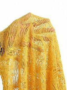 Zestiva 26SS Women's Sexy Fitted Hollow Design Ultra Low Cut Scoop Neck Cover Up Club Night Butter Yellow Summer - Yellow - View 8