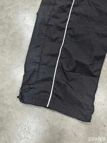 Sport MetroGents Men's Letter Print Drawstring Adjustable Hem Sports Long Pants - Black - View 5