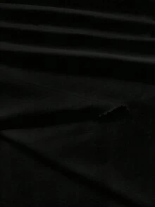 SHEIN LUNE 休閒女款純棉夏季背心上衣 - 黑色 - 查看 7