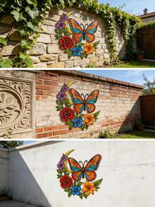 1Pc Moon Phase Butterfly Metal Wall Art, Boho Decor For Indoor, Outdoor, Home & Garden, Easy To Install, Ideal Holiday Gift - Moon Phase Butterfly - View 11