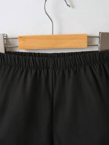 Souflis 2件組小男孩領子POLO衫搭配可愛馬刺繡，配短褲，適合日常休閒、外出、度假、公園、學校，夏季穿搭 - 黃色 - 查看 5