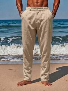 VENTUSAIL Men's Spring/Autumn Minimalist Classic Casual Pants Suitable For Outings And Daily Wear, Holiday - Grey - View 3