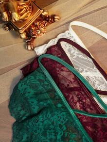 Divavoom Plus Size Lace Panties 3-Pack - Multicolor - View 3