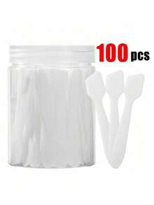 5/50/100Pcs Cosmetic Spatula, Makeup Spatula For Cream, Lotion & Skincare - Multi-Purpose Mini Applicator For Mixing Creams, Scooping From Jars & Scraping Containers - Multicolor - View 10