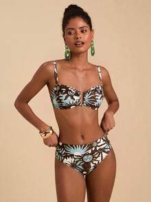 Travachic Women's Vacation Beach Sun Print Swimsuit Set - Multicolor - View 4