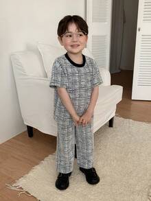 DAZY 男嬰韓式圓領短袖休閒T恤短褲套裝 夏季幼兒 - 黑色 - 查看 3
