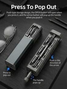 44-In-1 Precision Screwdriver Set, Magnetic Mini Screwdriver Set, Premium Boxed Portable Repair Tool Kit, Suitable For Electronics, Phones, Laptops, Desktops, Watches, Glasses And DIY - multicolor - View 3