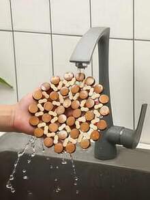 5/3/1pc Wooden Heat Insulation Coasters, Placemats, Anti-Scald Pads, Tabletop Cup Mats, Dishware Coasters, Non-Slip Pads, Pot Holders, Bowl Pads, Tabletop Mats, Heat Resistant, Washable, Easy To Clean, Wipe-Able, Suitable For Room Decor, Dining - View 4
