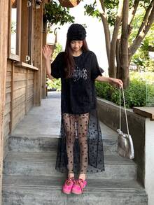 DAZY Women's Korean Style 2 In 1 Lace Patchwork Letter Print Short Sleeve Summer Midi Dress Going Out Travel Black Goth Casual - Black - View 5