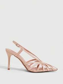 CUCCOO SZL Outdoor Women's Pointed Satin Strip Fabric Fashion Breathable And Comfortable Daily Party Banquet Buckle Sandals - Sardine, gold - View 3