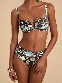 Travachic Women's Vacation Beach Sun Print Swimsuit Set - Multicolor - View 6