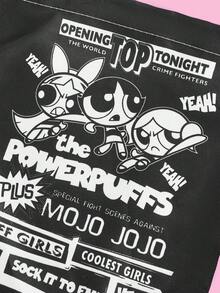 THE POWERPUFF GIRLS X SHEIN 运动、健身、旅行、游泳、沙滩适用抽绳背包。运动包、健身包，男女老少皆宜。健身配件、书包、大学包。 - 卡通 - 查看 4