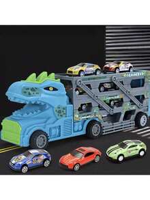 T-Rex Dinosaur Thrill Ride – A Lifelike Car-Swallowing Toy Set, Complete With A Variety Of Miniature Vehicles – An Exciting And Educational Gift Perfect For Birthdays, Christmas, Or Back-To-School. - Multicolor - View 9