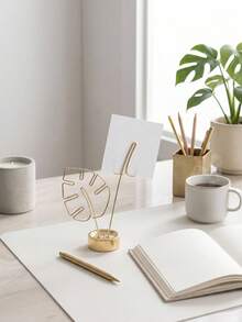 Cirelle 1件/2件套装 通用尺寸 坚固金属丝 防锈 防滑 稳定底座 多功能卡片照片夹 镂空龟背竹热带叶子造型 金色和玫瑰金桌面备忘录夹照片架 适用于家庭办公室书桌卧室婚礼宴会派对日常使用 上班族女性 乔迁生日节日礼物 美学波西米亚风桌面装饰 热带家居装饰 办公配件 可爱桌面收纳架 - 彩色 - 查看 8